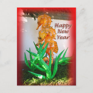 Seahorse Chinese New Year Briefkaart