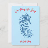 Seahorse Christmas Card Feestdagenkaart (Voorkant)