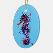 Seahorse Colorful Waterverf Keramisch Ornament (Links)