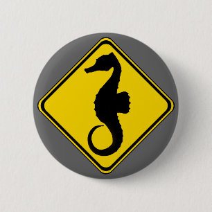 Seahorse Crossing! Ronde Button 5,7 Cm
