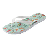 Seahorse en Seashell Pattern Teenslippers (Schuin)