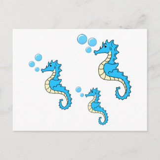 Seahorse familie briefkaart