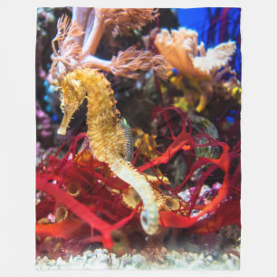 Seahorse Fantasy Fleece Deken