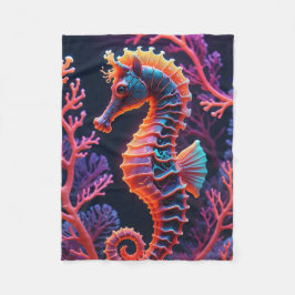 Seahorse Fleece Blanket Deken