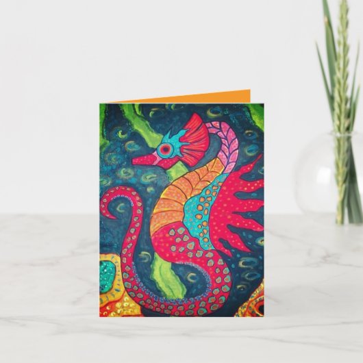 Seahorse Folded Note Kaart (Voorkant)