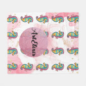 Seahorse Glitters Print Fleece Deken (Voorkant (Horizontaal))