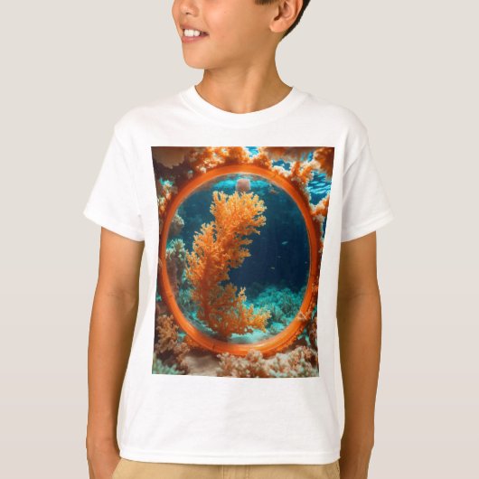Seahorse Haven: Duik in unieke T-shirt Design!" (Voorkant)