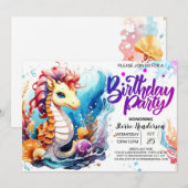 Seahorse Haven Oceanic Verjaardag Kaart (Voorkant / Achterkant)