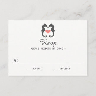 Seahorse Heart - Carte RSVP