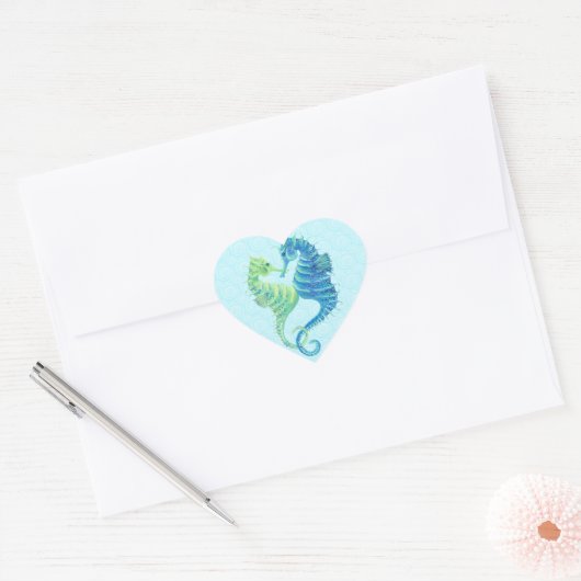 Seahorse Heart Sticker (Envelop)