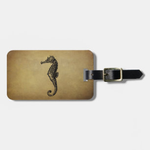 Seahorse Illustratie Bagagelabel