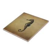  Seahorse Illustratie Tegeltje (Zijkant)