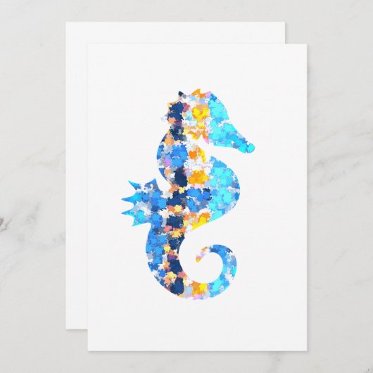 Seahorse Invitations (Devant / Derrière)
