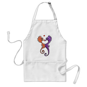 Seahorse Kiss Off-Leash Art™ Standaard Schort