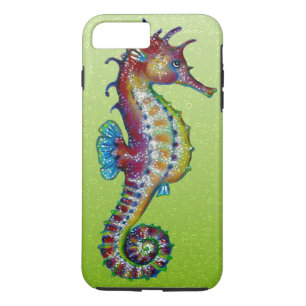 Seahorse Lime Green iPhone 8 Plus / 7 Plus Hoesje