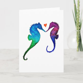 Seahorse Love Wenskaart Kaart