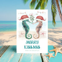 Seahorse Mistletoe Merry Kissmas kerstmis