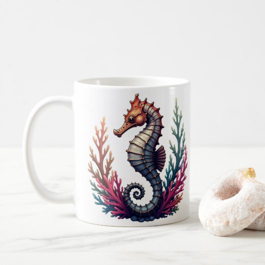 Seahorse Mok - Ocean Animal Coffee Cup (Met donut)