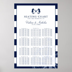 Seahorse Nautical Wedding Zitschaart Poster