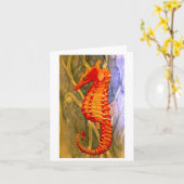 Seahorse Note Cards Kaart (Gele Bloem)