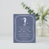 Seahorse Ocean Baby Shower Invitations (Debout devant)