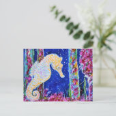 Seahorse Painting Briefkaart (Staand voorkant)
