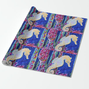 Seahorse Painting Cadeaupapier