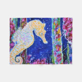 Seahorse Painting Fleece Deken (Voorkant (Horizontaal))