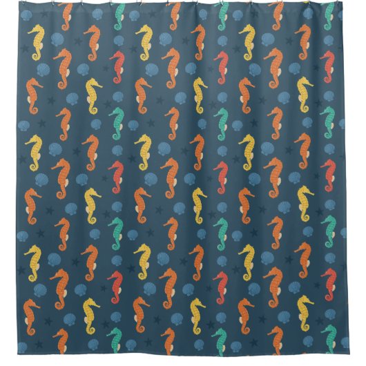 Seahorse Pattern Douchegordijn (Voorkant)