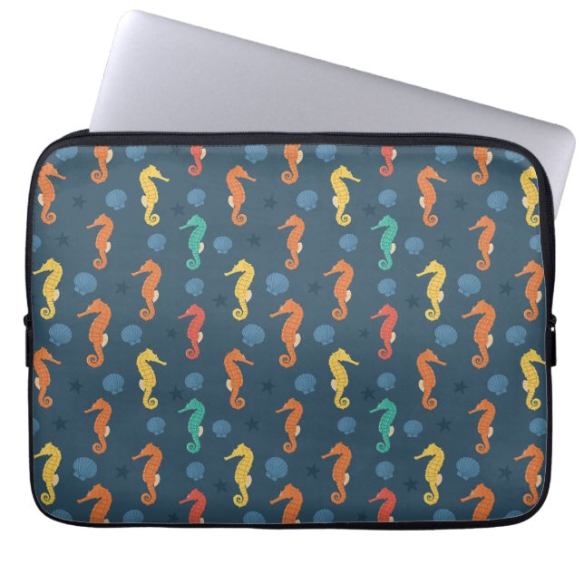 Seahorse Pattern Laptop Sleeve (Voorkant)