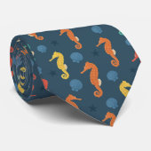 Seahorse Pattern Stropdas (Opgerold)
