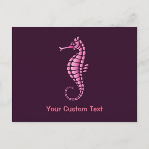 Seahorse Pink Briefkaart