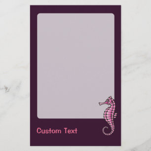 Seahorse Pink Briefpapier
