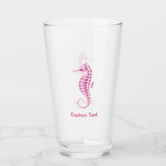 Seahorse Pink Glas