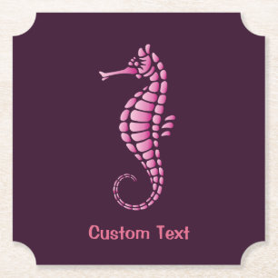 Seahorse Pink Kartonnen Onderzetters