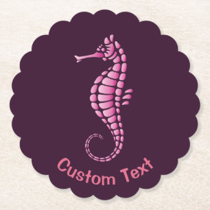 Seahorse Pink Kartonnen Onderzetters