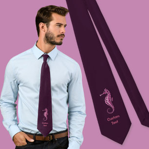Seahorse Pink Stropdas