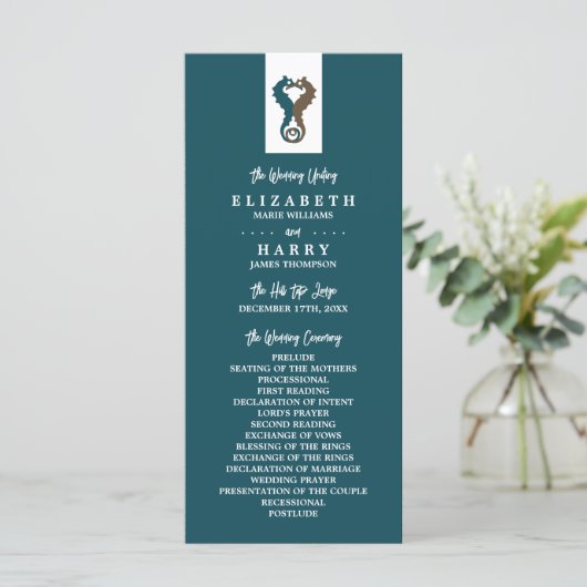 Seahorse Romance, Programme de mariage sur la plag (Debout devant)