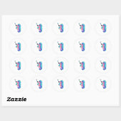 Seahorse Ronde Sticker (Vel)
