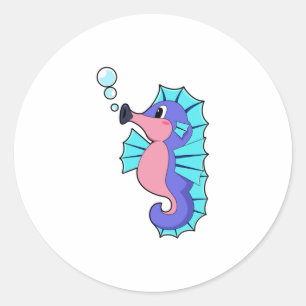 Seahorse Ronde Sticker