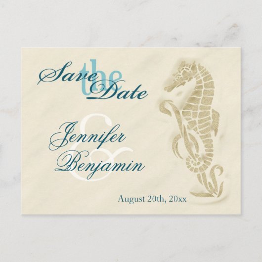 Seahorse Save the Date Briefkaarten (Voorkant)