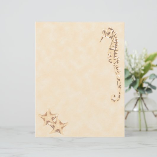 Seahorse Seastar Letterhead Stationery (Staand voorkant)