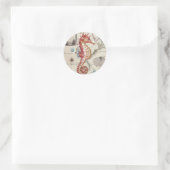 Seahorse Shabby Ronde Sticker (Tas)