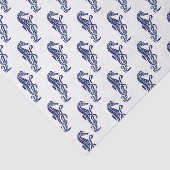 Seahorse Silhouette #2 Beach Theme - Blue Tissuepapier (Detail)