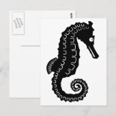 Seahorse Silhouette Briefkaart (Voorkant / Achterkant)