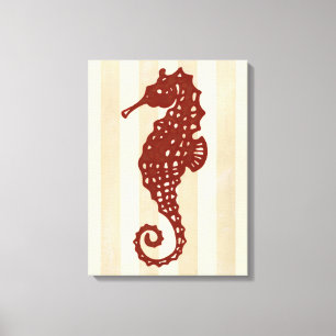 Seahorse Silhouette Canvas Afdruk
