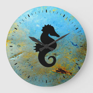 Seahorse Silhouette Grote Klok