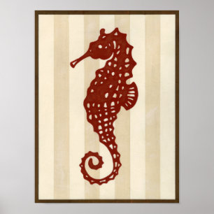 Seahorse Silhouette Poster