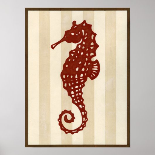 Seahorse Silhouette Poster (Voorkant)