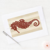 Seahorse Silhouette Rechthoekige Sticker (Envelop)